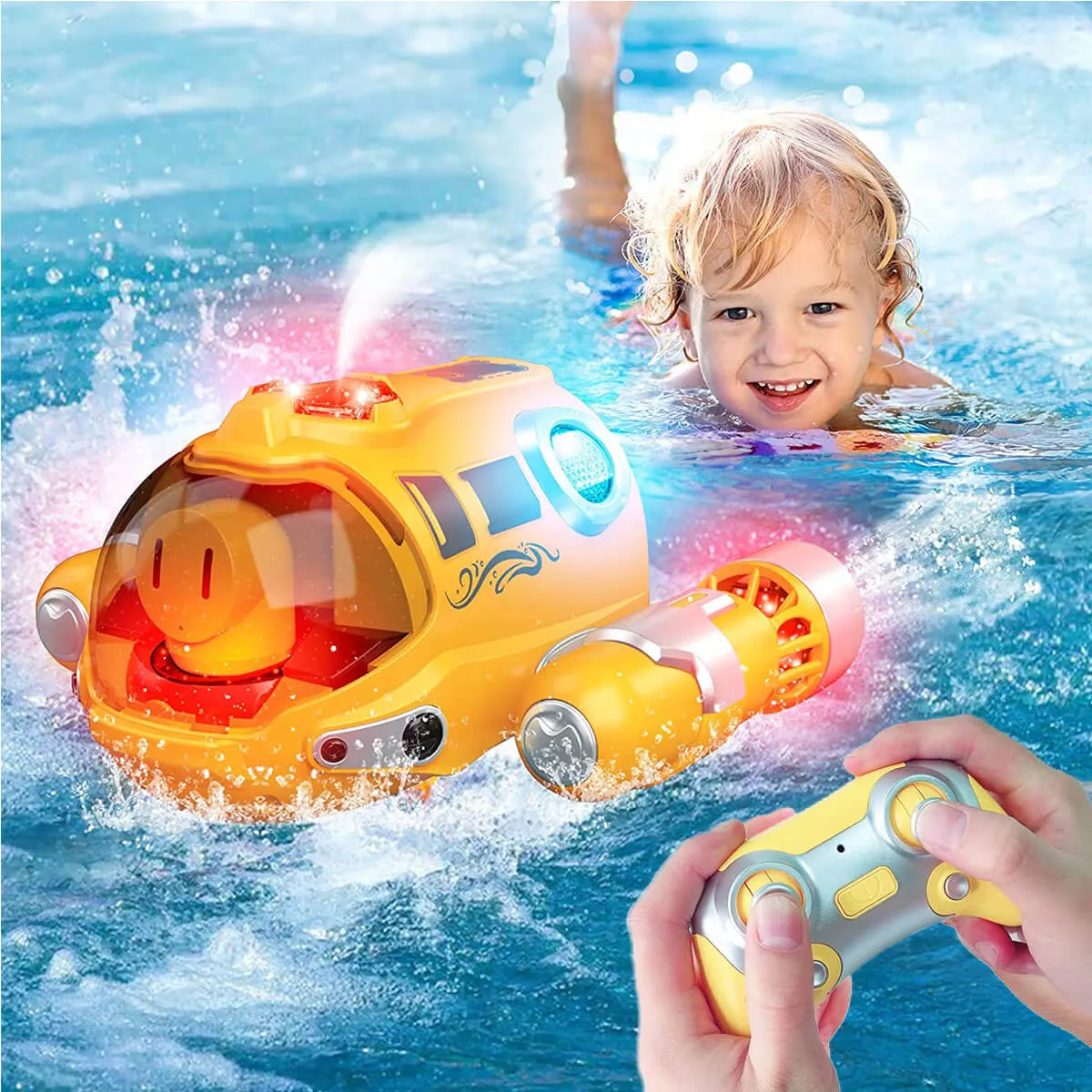 2.4GHz Remote Control Boat Spray Boat Twin Propeller Speedboat Waterproof Boat