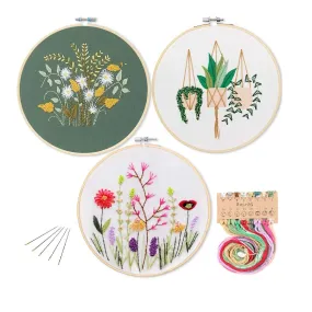 3 Pack Embroidery Kits With Pattern | Kissbuty Full Range Of Embroidery Kit