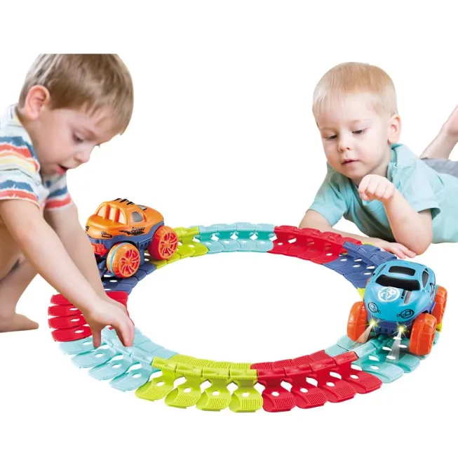 46Pcs Changeable & Flexible Climbing Car Track Set