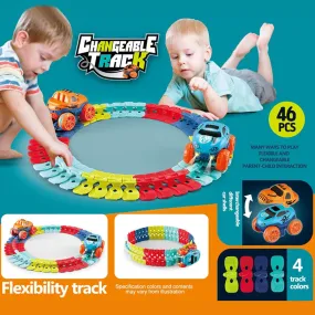 46Pcs Changeable & Flexible Climbing Car Track Set