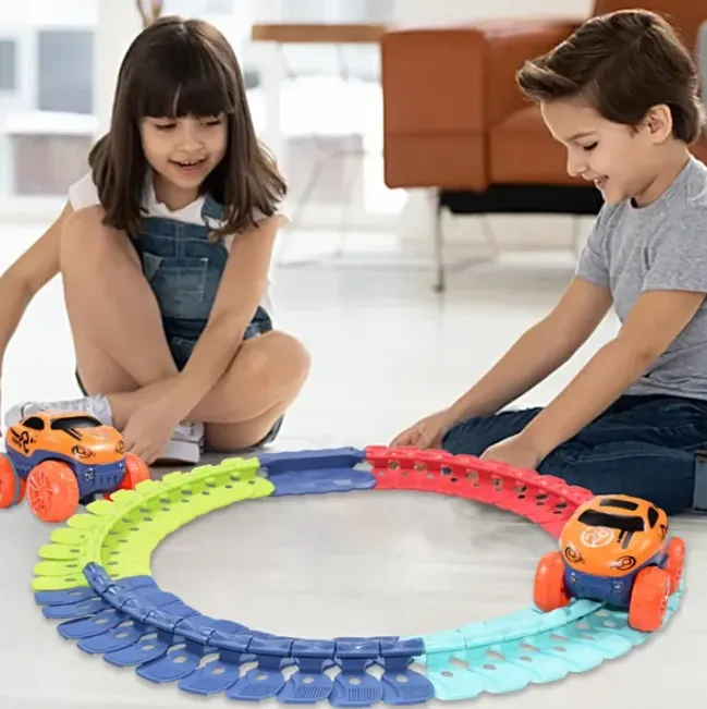 46Pcs Changeable & Flexible Climbing Car Track Set