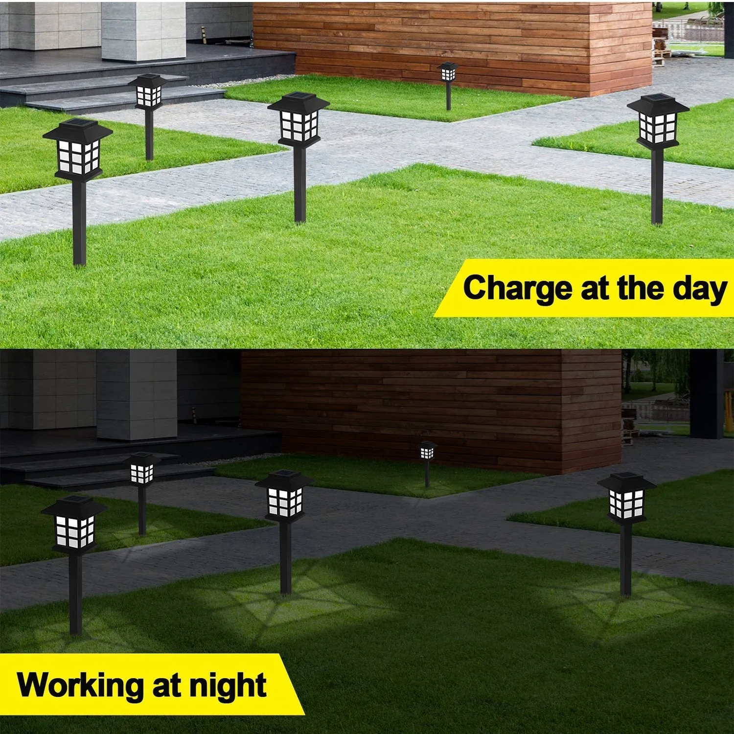 6625 Solar Garden Lights LED Outdoor Stake Spotlight Fixture for Garden Light (Pack of 2pc )