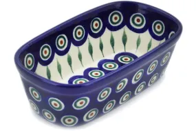 7" Mini loaf pan - Peacock Leaves