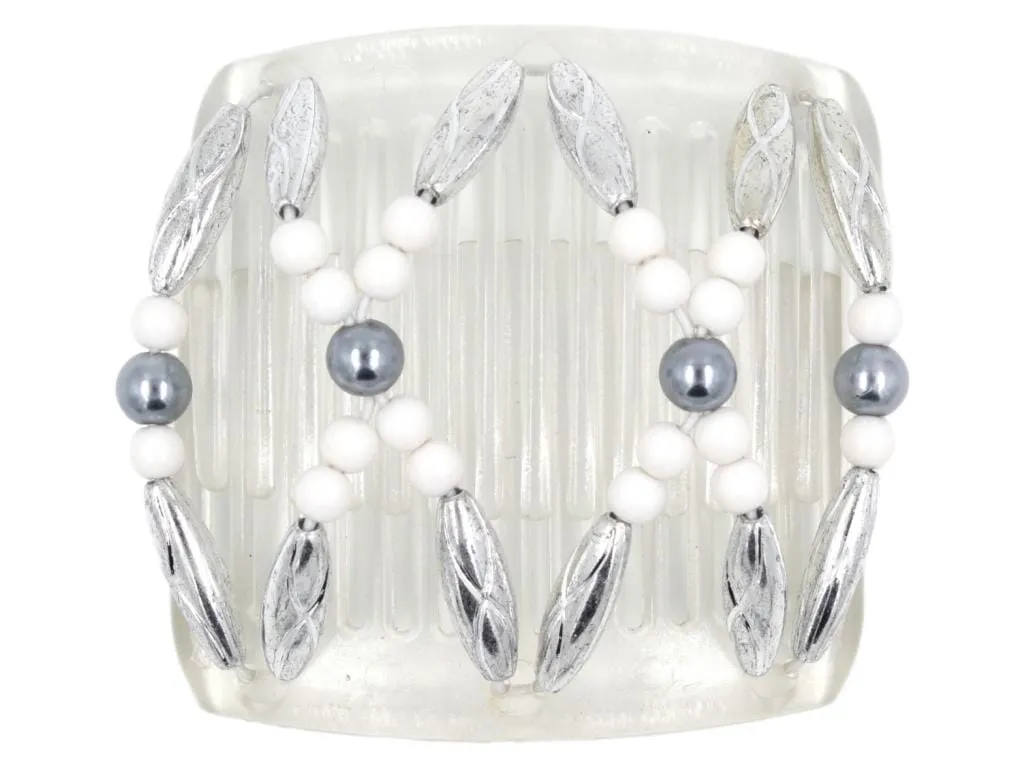 African Butterfly Chameleon Hair Comb - Dalena Clear 19