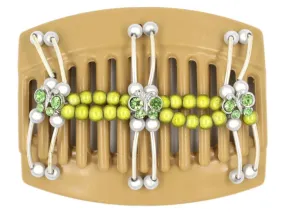 African Butterfly Thick Hair Comb - Flowers Blonde 29