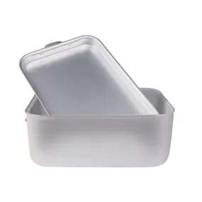 Agnelli Aluminum 3mm Rectangular Roasting Pan With Lid, 27.5 x 17.7-Inches