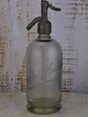 Antique French Seltzer bottle - grey