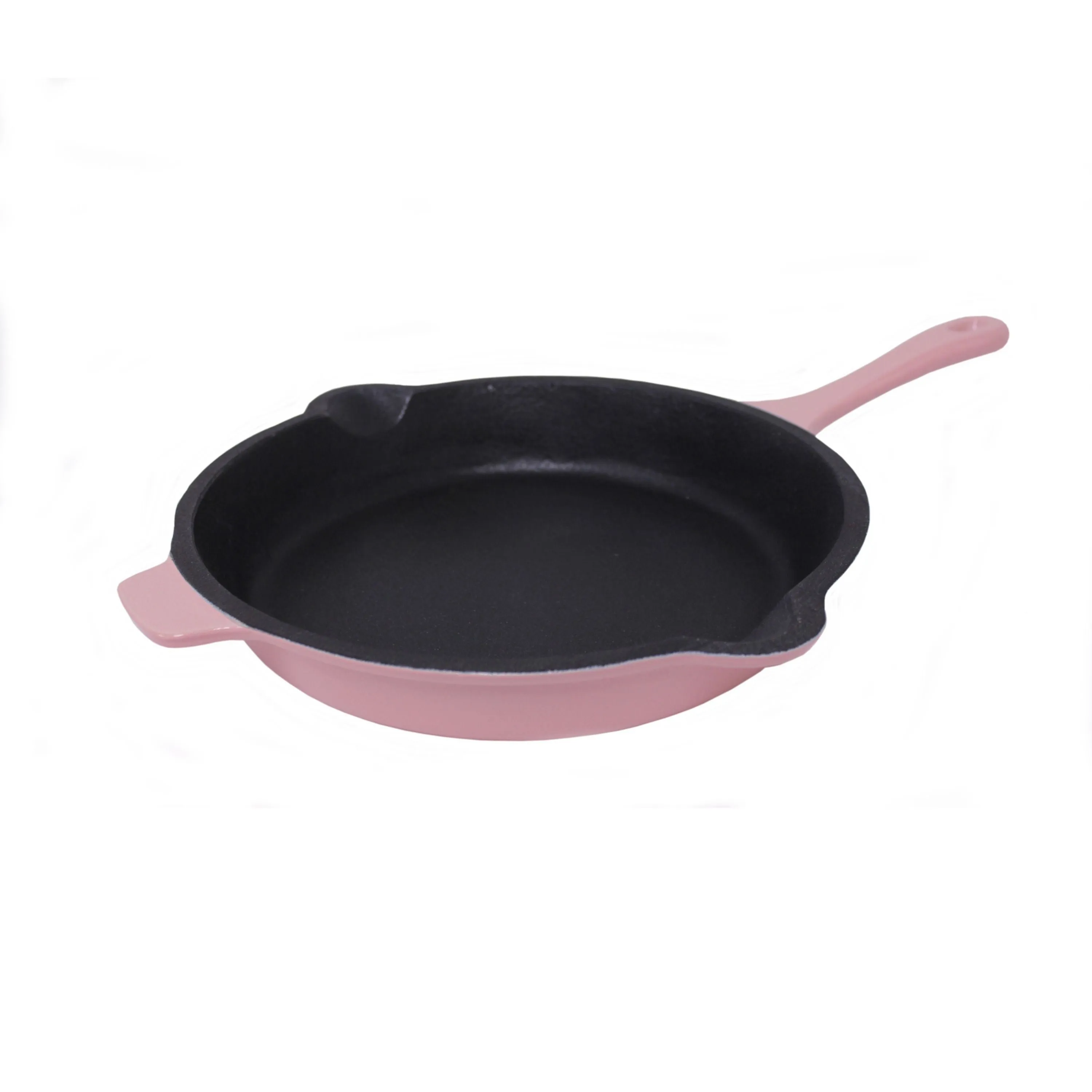 BergHOFF Neo 4pc Cast Iron Cookware Set, Grill Pan, Fry Pan & Oval Dutch Oven, Pink