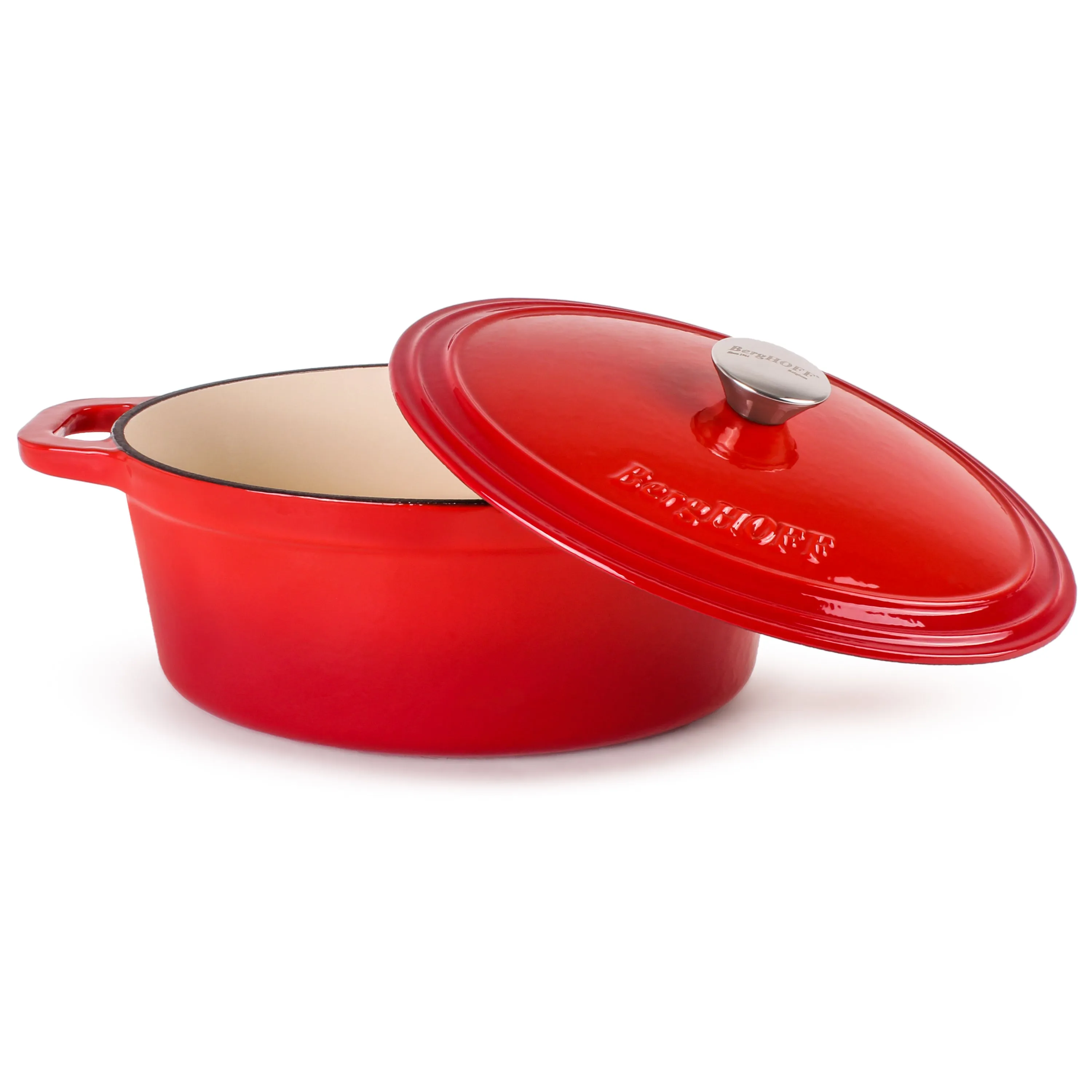 BergHOFF Neo 9pc Cast Iron Cookware Set, Red