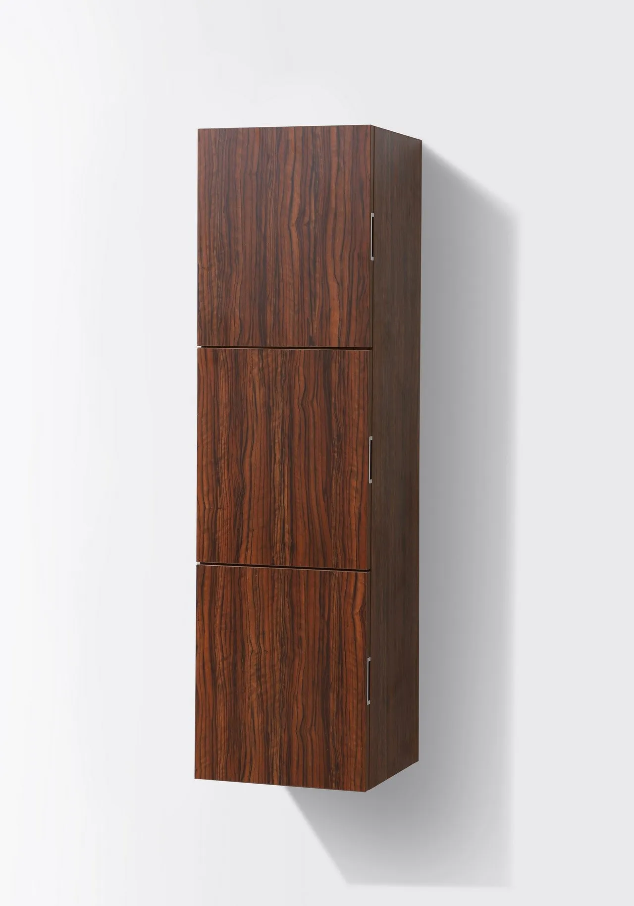 Bliss 18" Wide by 59" High Linen Side Cabinet With Three Doors in Walnut Finish