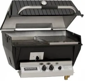 Broilmaster Qrave Series 27-Inch Built-In Liquid Propane Grill with 1 Standard Burners in Black (Q3X)