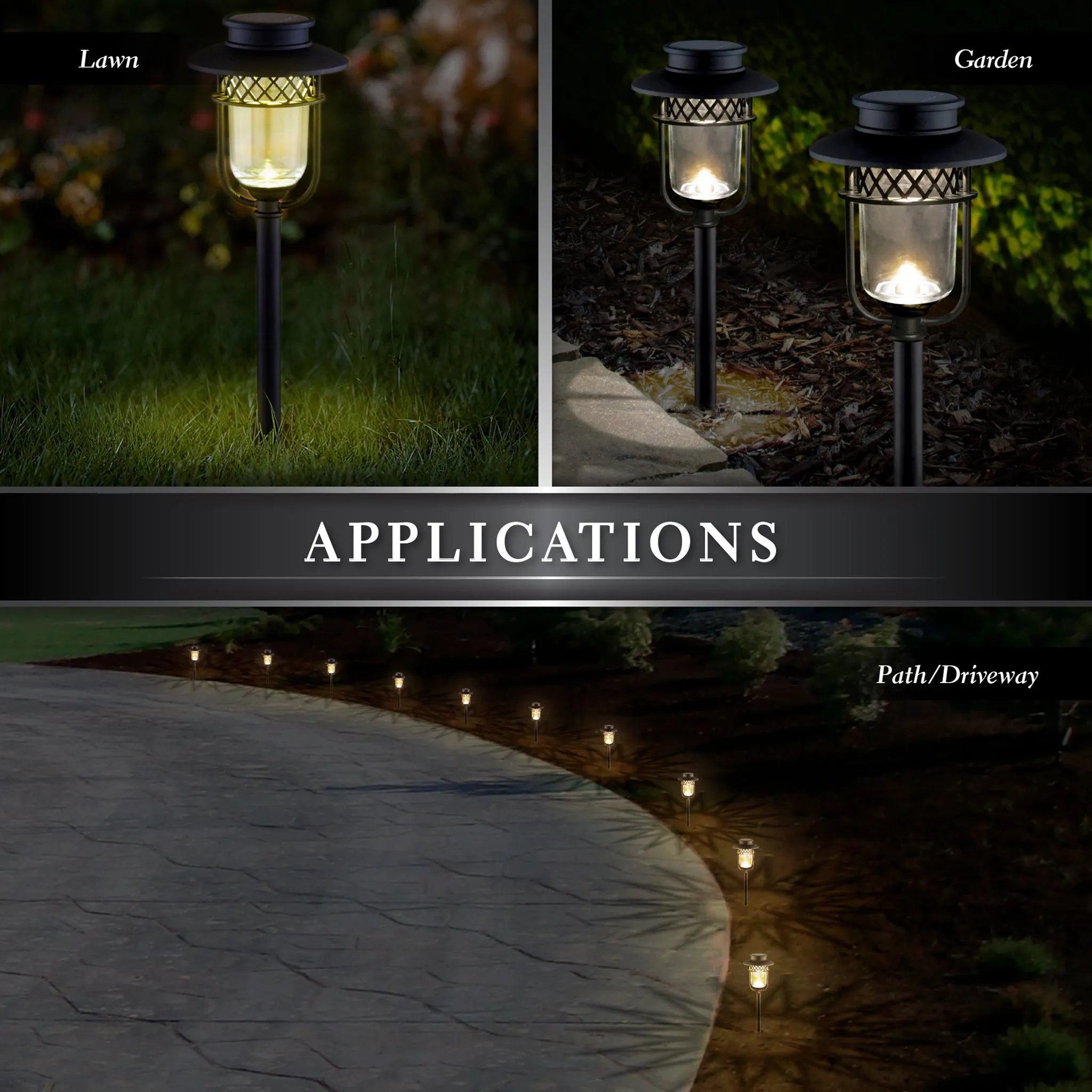 Classy Caps Black Stainless Steel Landscape, Path & Garden Light - 2 Pk GL1101