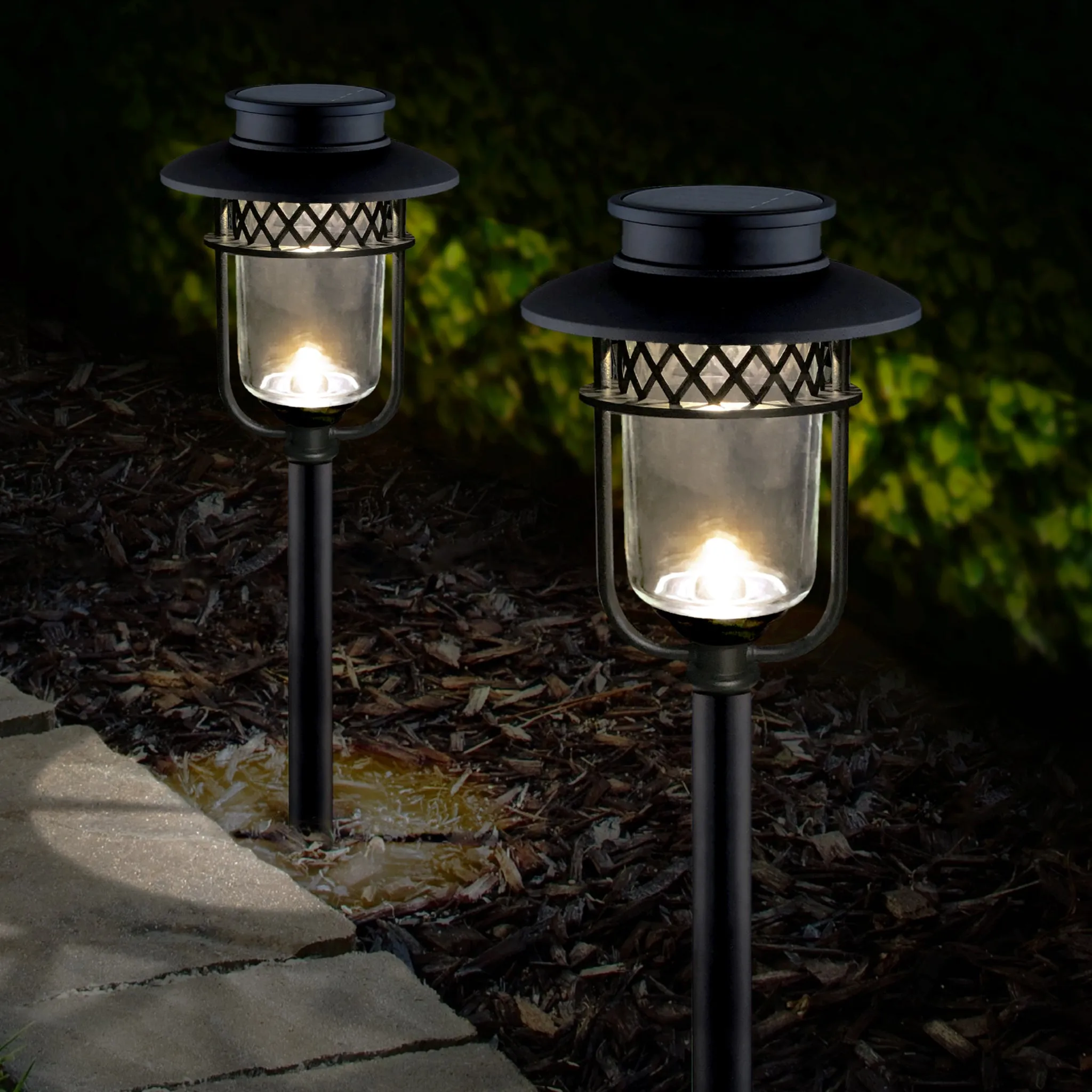 Classy Caps Black Stainless Steel Landscape, Path & Garden Light - 2 Pk GL1101