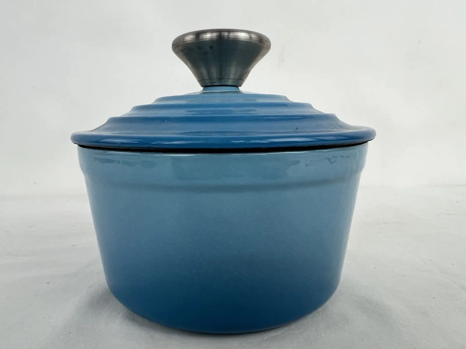 Cook's Essentials Enameled Cast Iron Saucepan 1Qt Blue