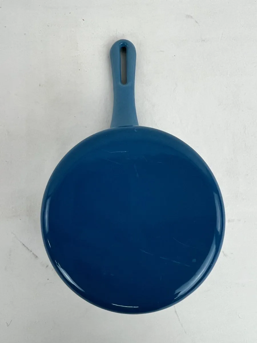 Cook's Essentials Enameled Cast Iron Saucepan 1Qt Blue