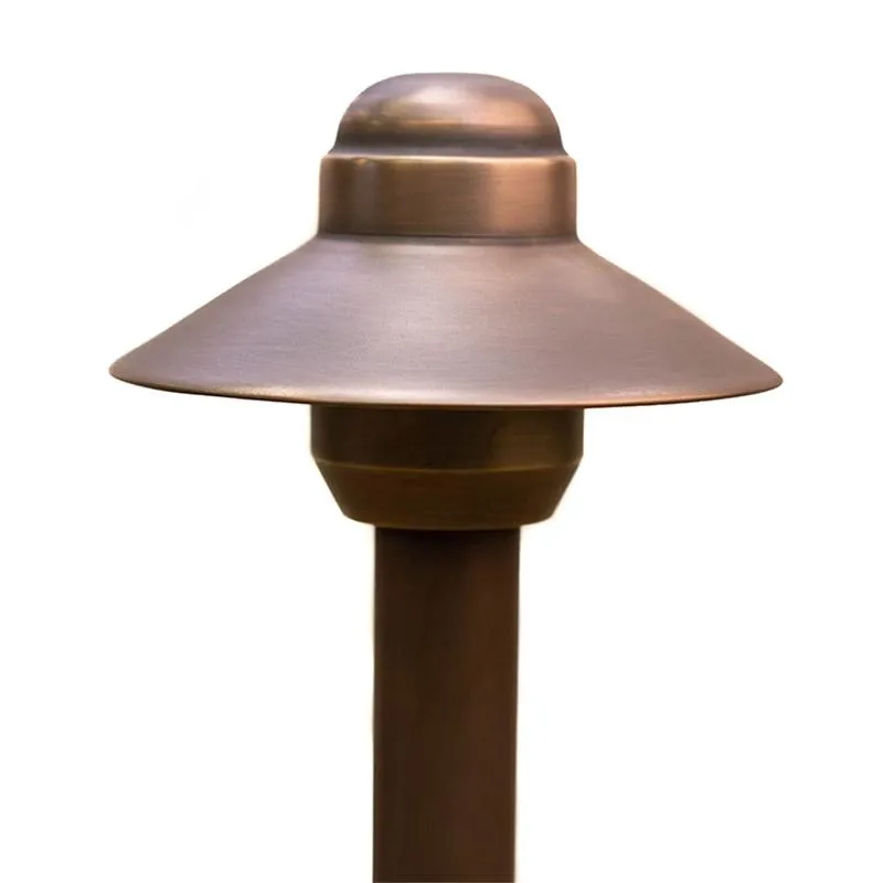 CopperMoon CM.4012 12V Copper 4" Path Light Top, 8.75" X 3/4" Copper Stem With Stake