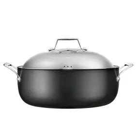 Cuisine::pro Diamond 9 Hard Anodised Round Roaster with Lid 32cm