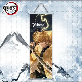 Demon Slayer Zenitsu Agatsuma Model 2 Slaying Corps Anime Poster Wall Scroll | 70 x 25 Cms |