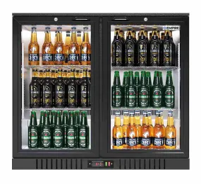 Empire Premium Double Door 208 Litre Bottle Cooler Hinged Doors - CL-210H-EE - Graded Item