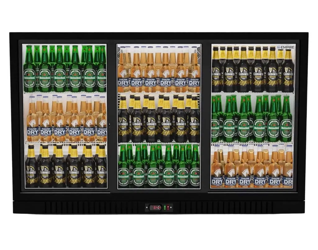 Empire Premium Triple Door 330ltr Bottle Cooler Sliding Doors - CL-320S-EE