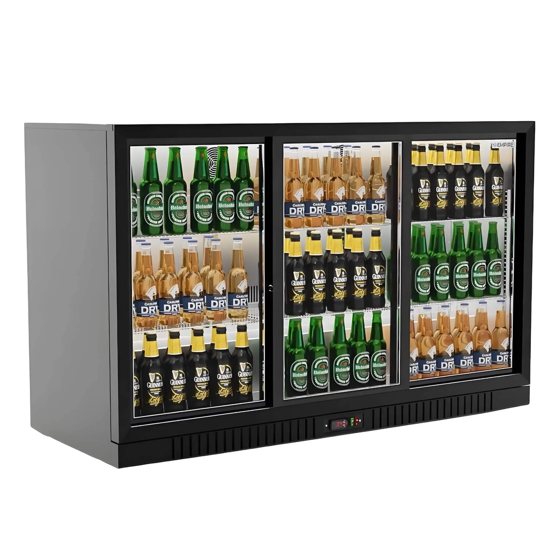 Empire Premium Triple Door 330ltr Bottle Cooler Sliding Doors - CL-320S-EE