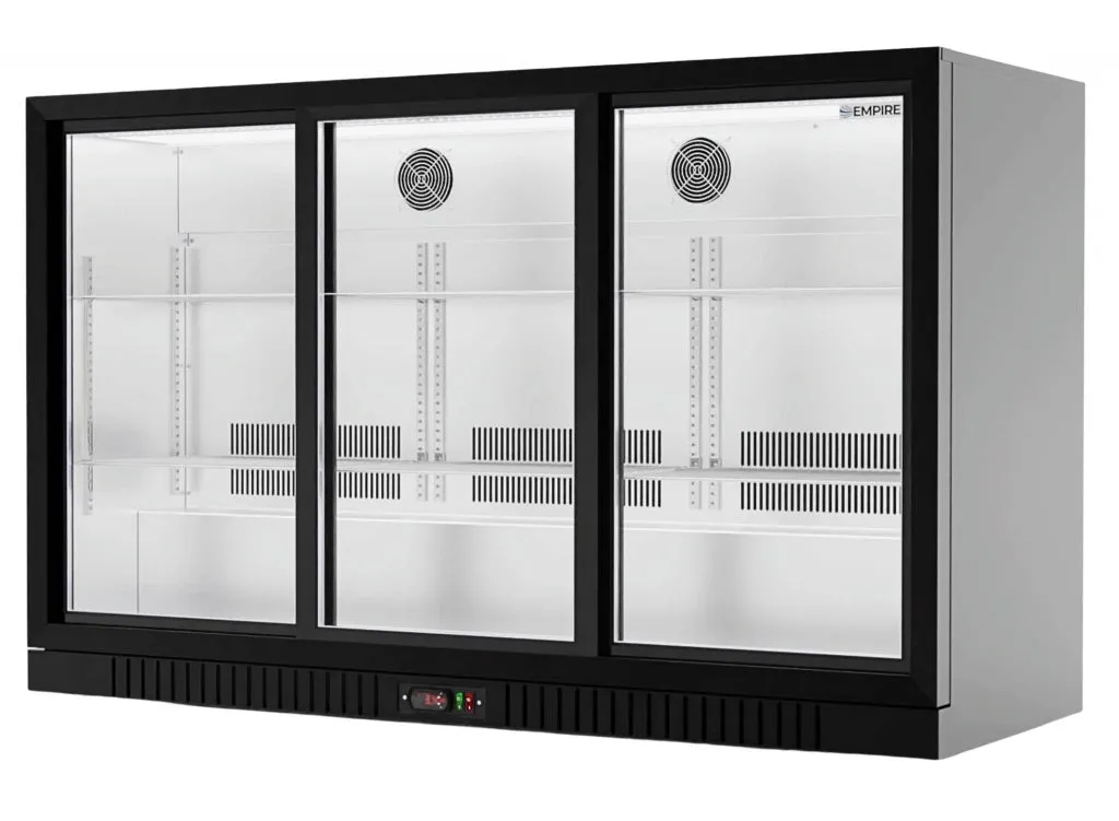 Empire Premium Triple Door 330ltr Bottle Cooler Sliding Doors - CL-320S-EE