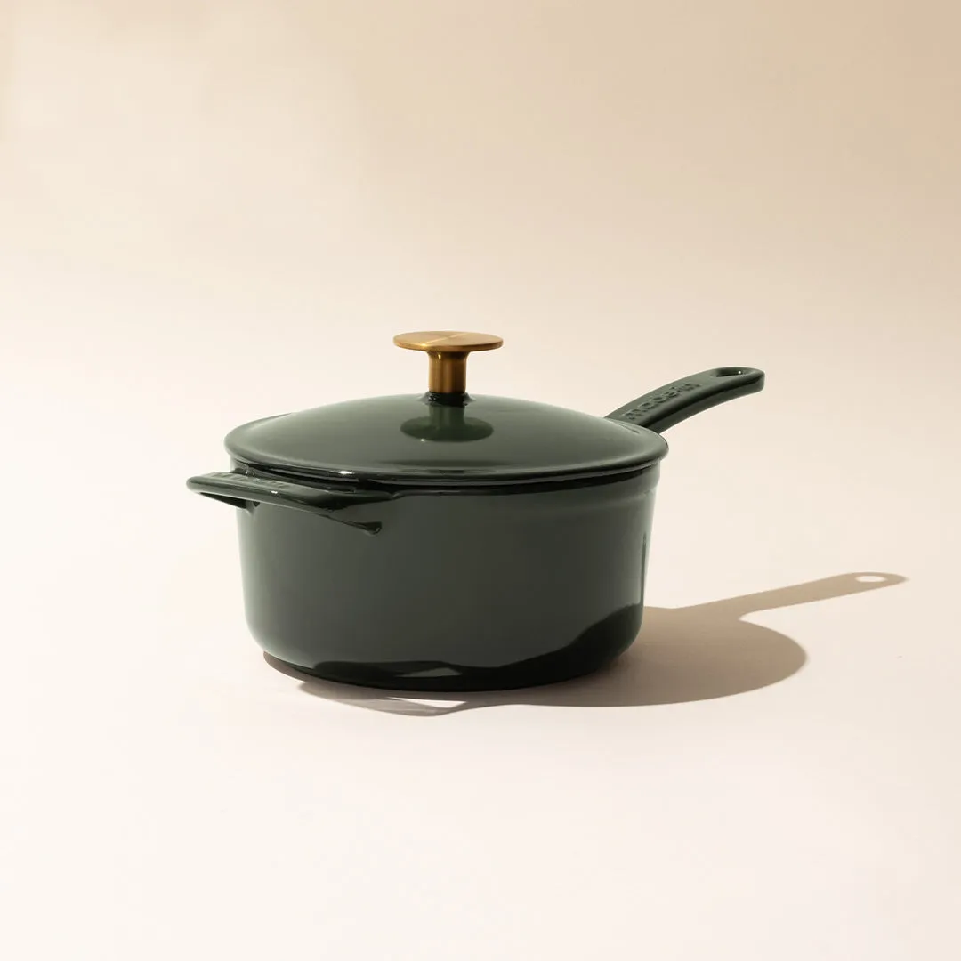 Enameled Cast Iron Saucepan