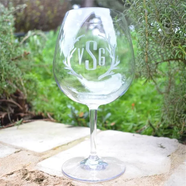 Engraved Tritan Red Wine Glasses