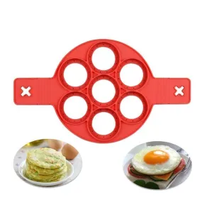 Flip Cooker - Non Stick Egg Pancake Maker Ring Kitchen Baking Omelet Moulds Flip cooker Egg Ring Mold