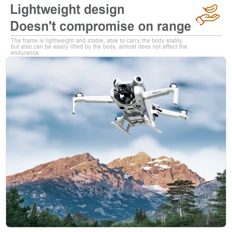 For DJI Mini 4 Pro STARTRC LED Light Folding Heightened Landing Gear Training Rack (Grey)