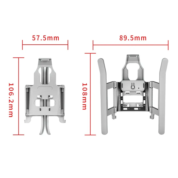 For DJI Mini 4 Pro STARTRC LED Light Folding Heightened Landing Gear Training Rack (Grey)