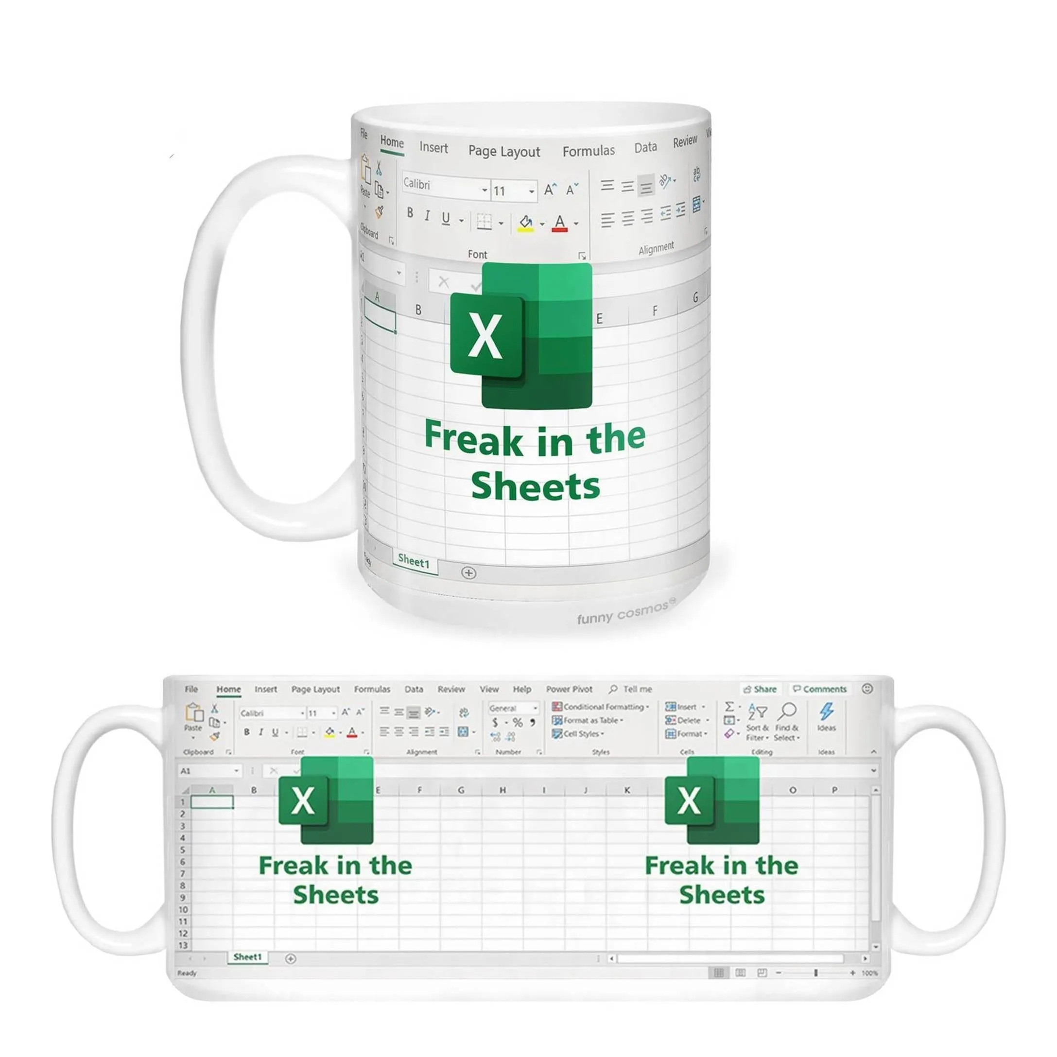 Freak In The Sheets Mug 2 - Accountant cup - Accountant funny mug - accounting  gift - cpa gifts - excel life -accounting graduation gifts - excel shortcut, na CPA,CFO, Coworkers, Men, Women Mug 11Oz 15Oz