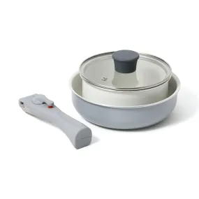 Go Table Pot & Pan 4 Pcs  Gray