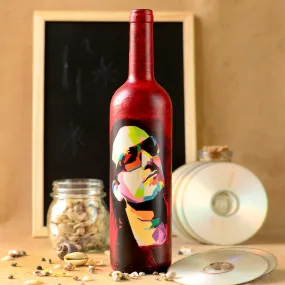 Hand Painted Bono Glass Bottle