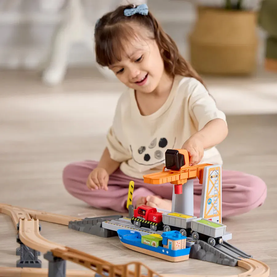 Hape Sea & Rail Cargo Transport Set