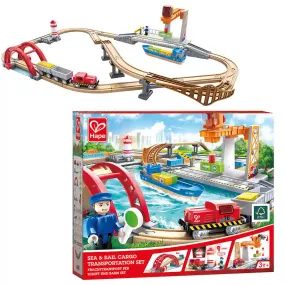 Hape Sea & Rail Cargo Transport Set