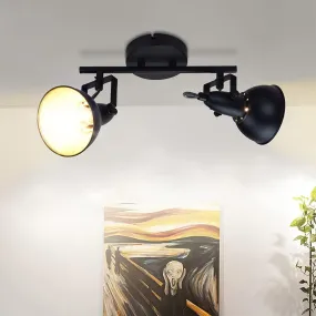 Industrial Track Light: 2-Light Adjustable Wall Spotlight