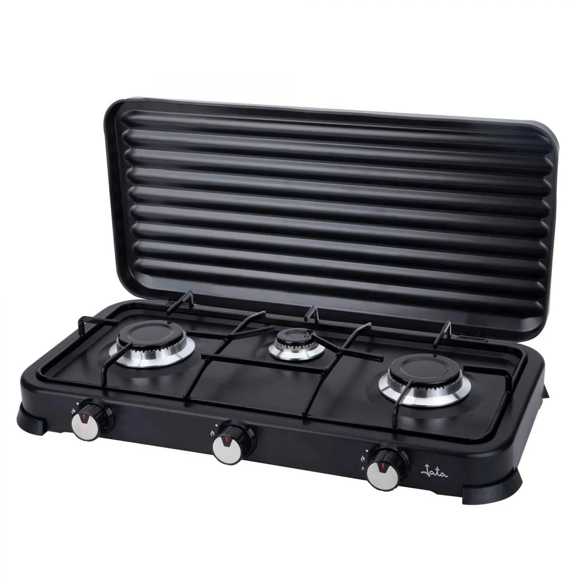 Jata Three Burner Portable Gas Cooker Black Jecg2703