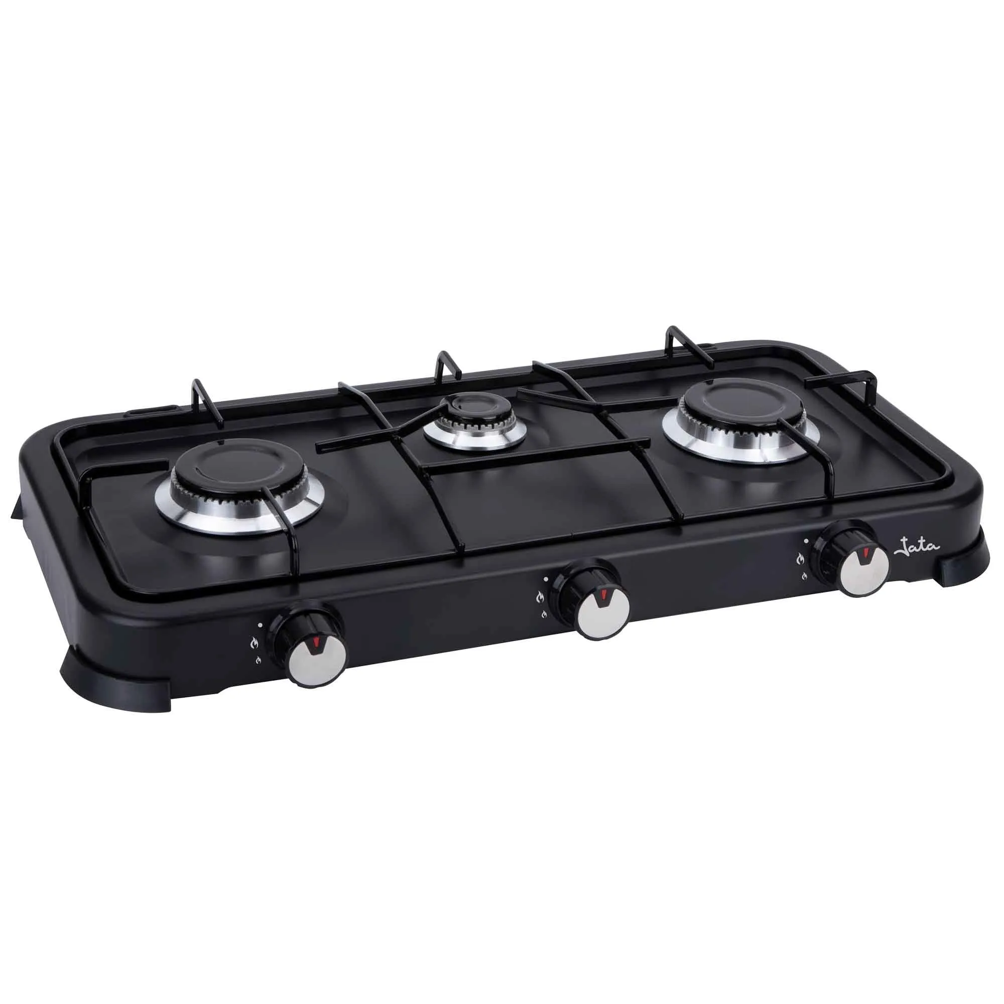 Jata Three Burner Portable Gas Cooker Black Jecg2703