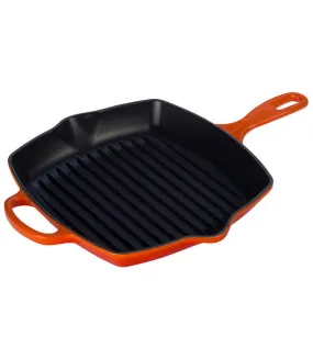 Le Creuset Signature Square Skillet Grill – 10 1/4" – Flame