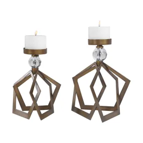 Lianna Open Bronze Candleholders Set/2