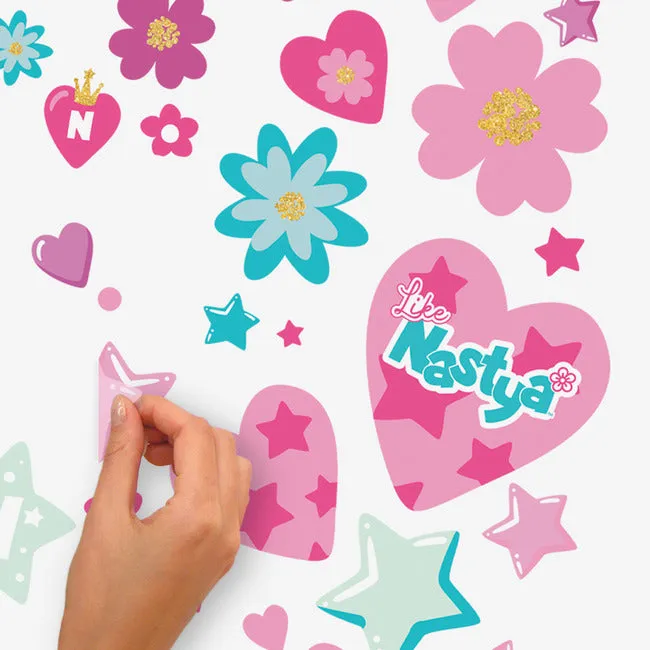 Like Nastya Hearts And Stars Giant Peel & Stick Wall Decals