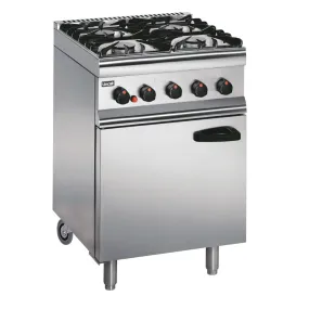 Lincat Silverlink 600 Propane Gas 4 Burner Oven Range with Rear Castors SLR6C/P