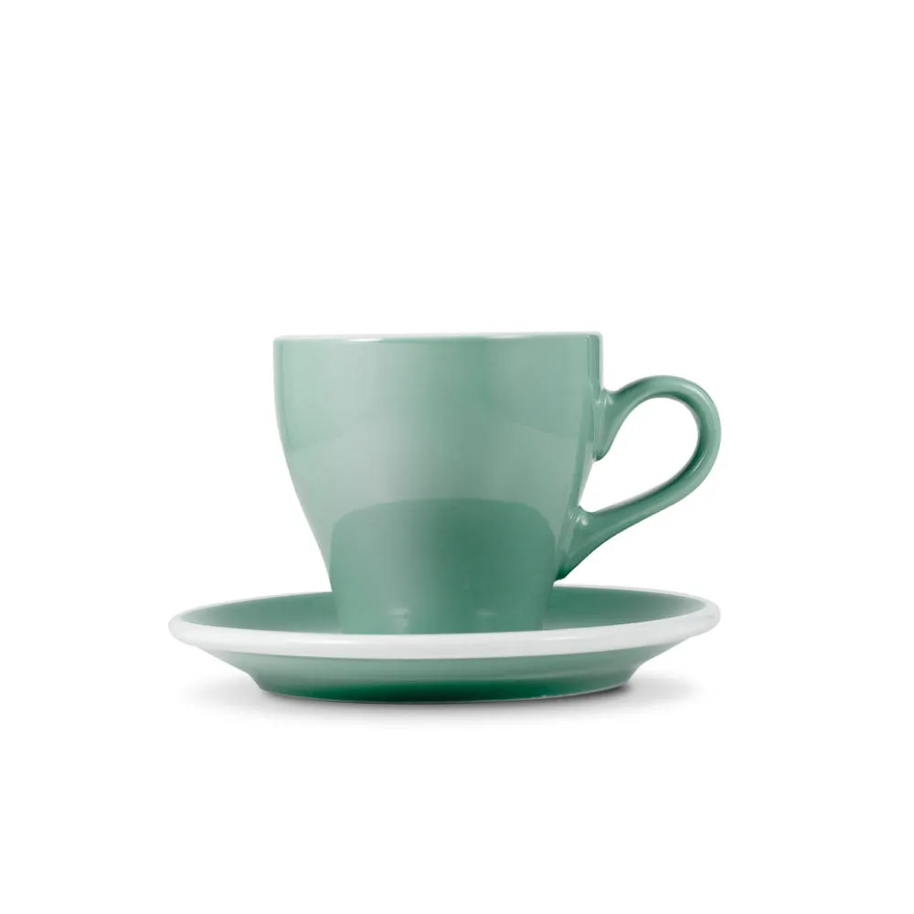 Loveramics Tulip Style Cappuccino Cup & Saucer - Mint (6oz/180ml)