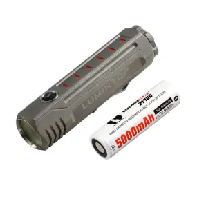 Lumintop Thor 6 Titanium LEP Rechargeable Handheld Flashlight 1200 Meter Beam Distance 1 * 21700 Battery Included