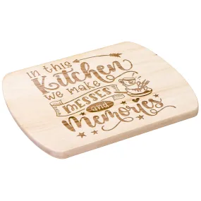 Messes and Memories Oval Maple Cutting Board 8" x 11"