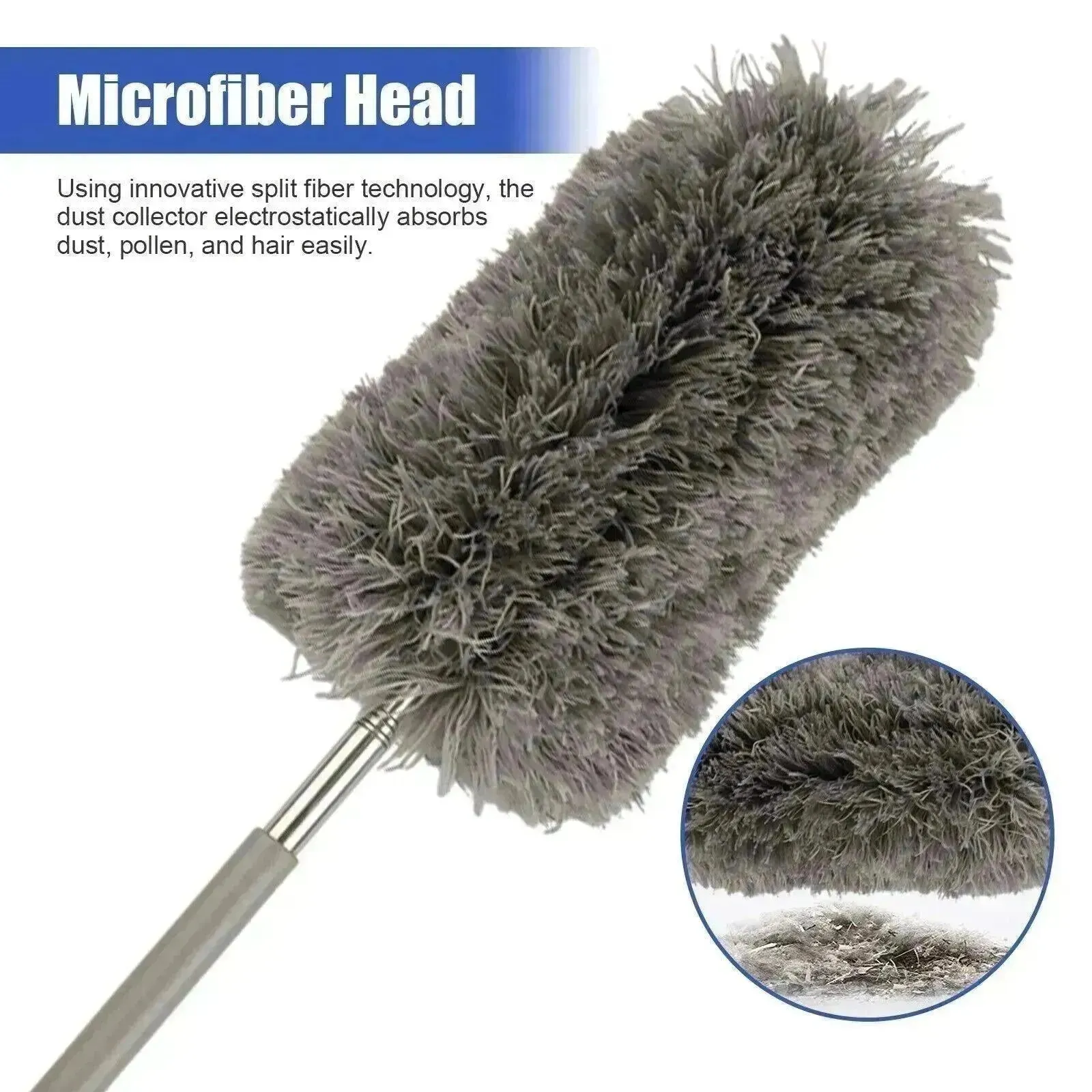 Microfiber Dusting Duster Feather Brush Household Extendable Cleaning Dust Tool