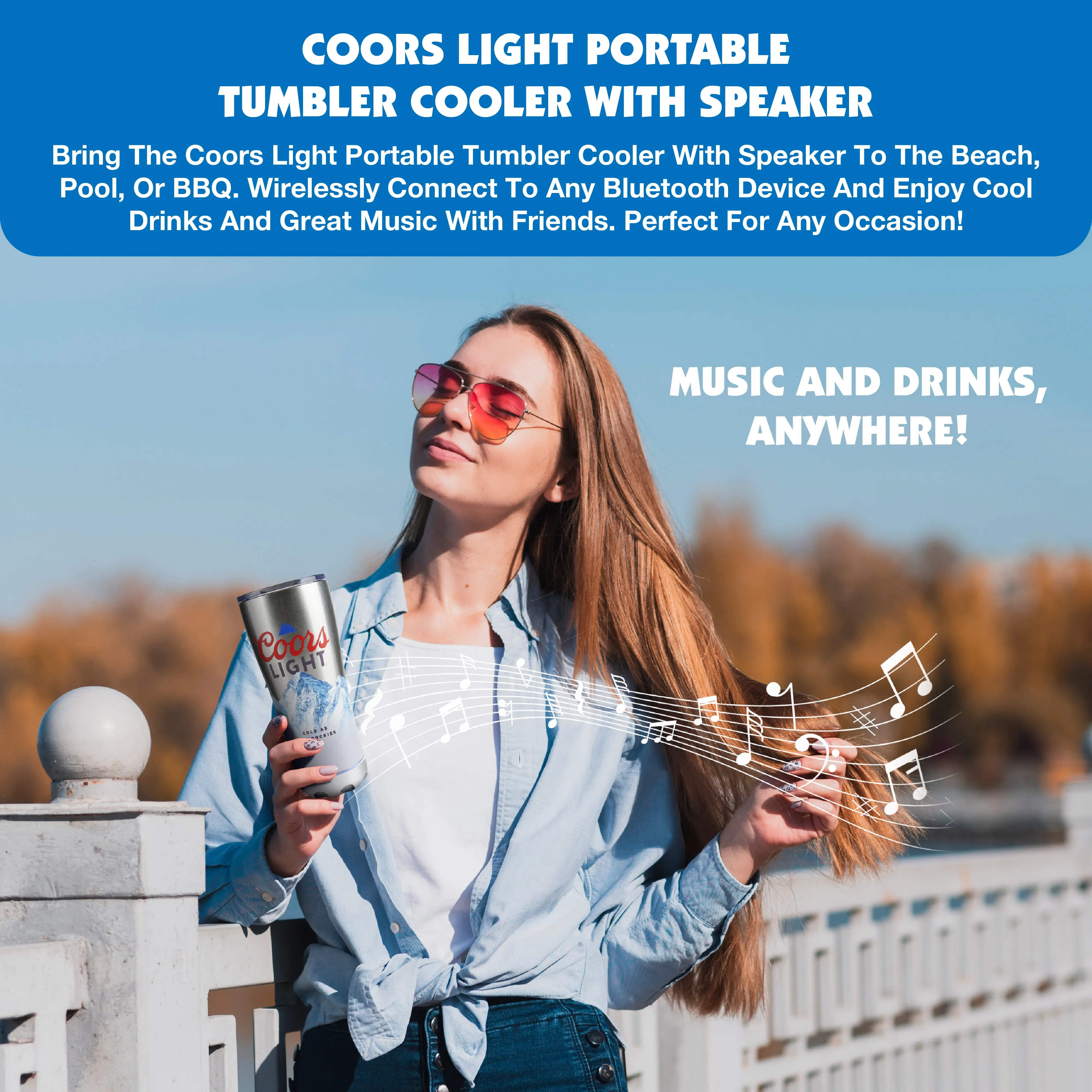 Miller Lite and Coors Light Insulated Bluetooth Speaker Tumbler