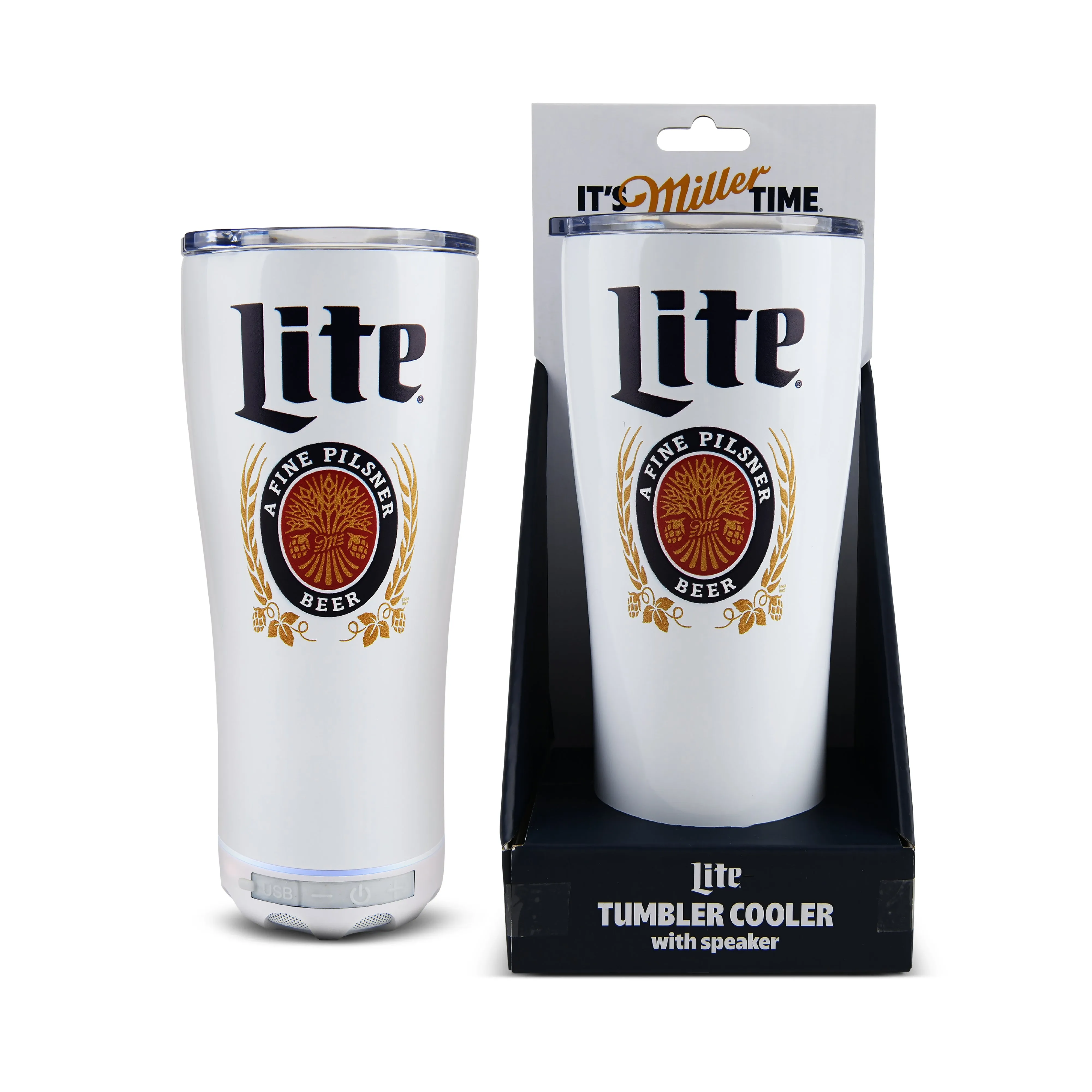 Miller Lite and Coors Light Insulated Bluetooth Speaker Tumbler