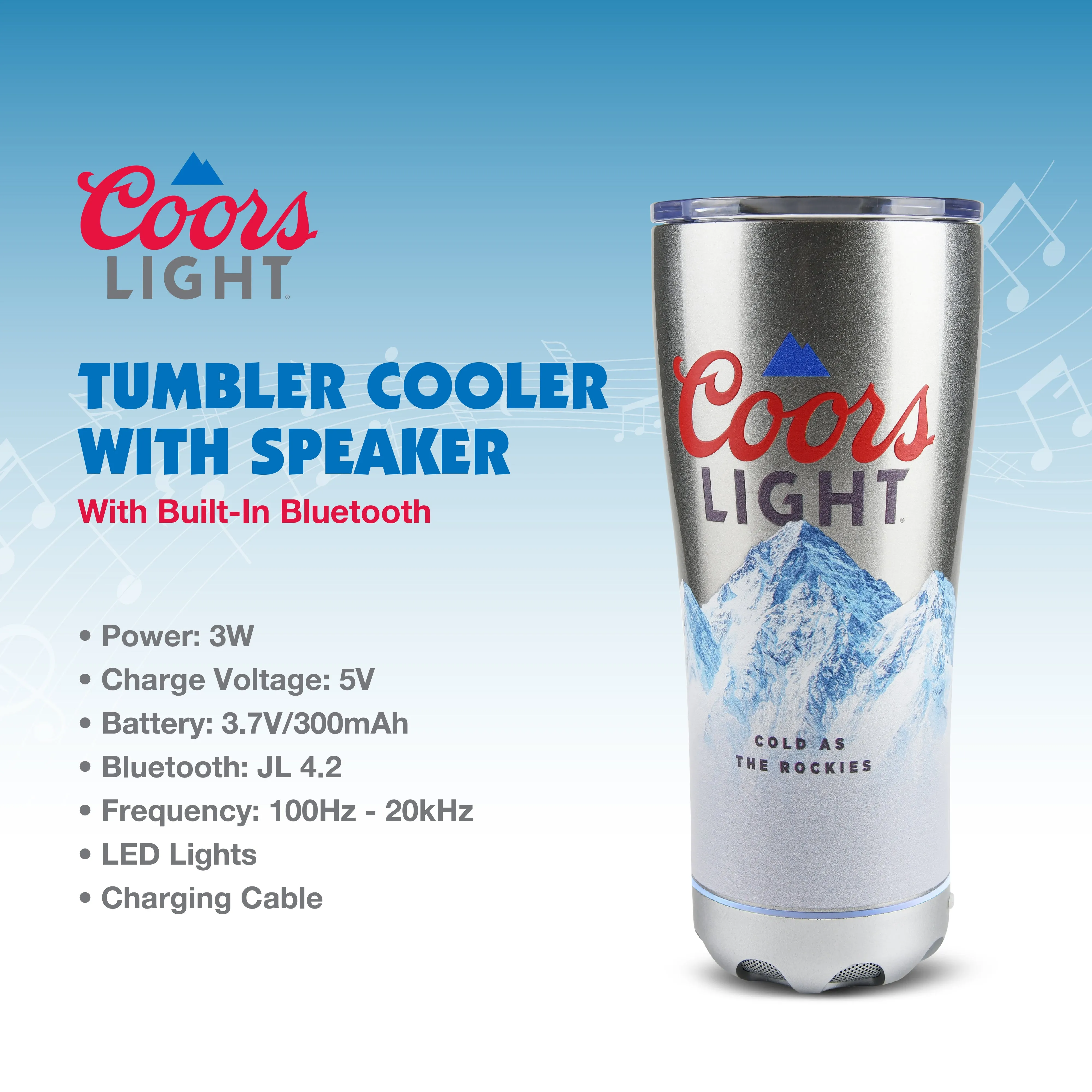 Miller Lite and Coors Light Insulated Bluetooth Speaker Tumbler